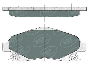 SCT GERMANY Комплект тормозных колодок, дисковый тормоз SP 368 PR